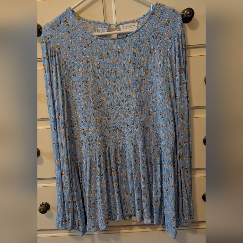 Chic Soul Smocked Blouse  Size 2X